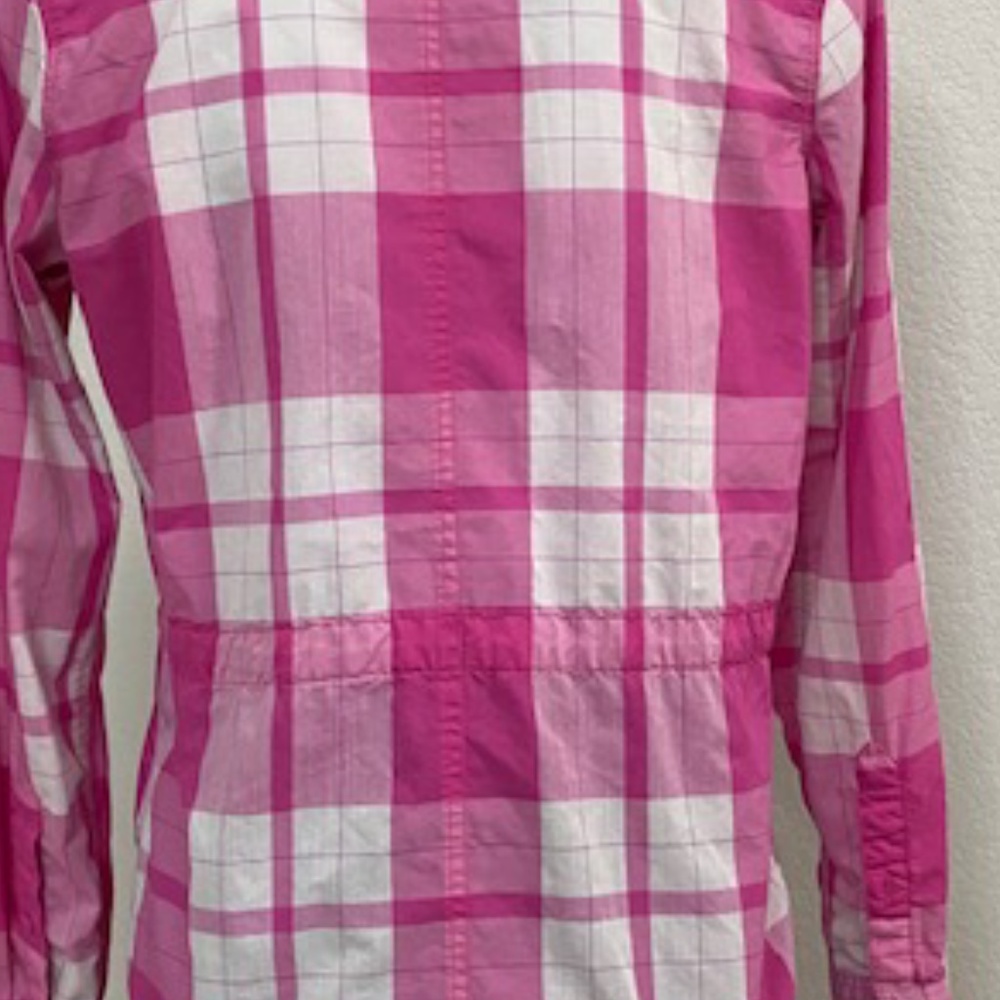 The North Face Pink Plaid Shirt Size Medium - Picture 9 of 13